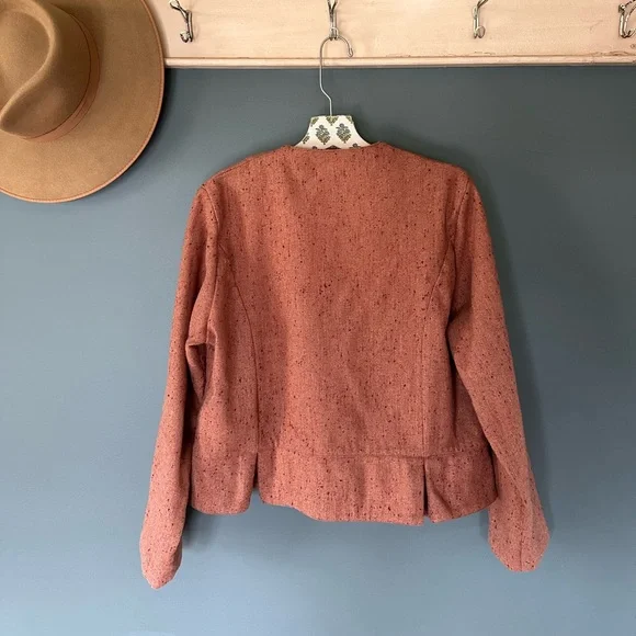 Krista Larson rust Wool Jacket OS sz M/L - Picture 10 of 14